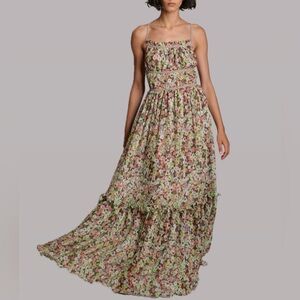 Sabina Musayev Mazu Dress in Peach Print